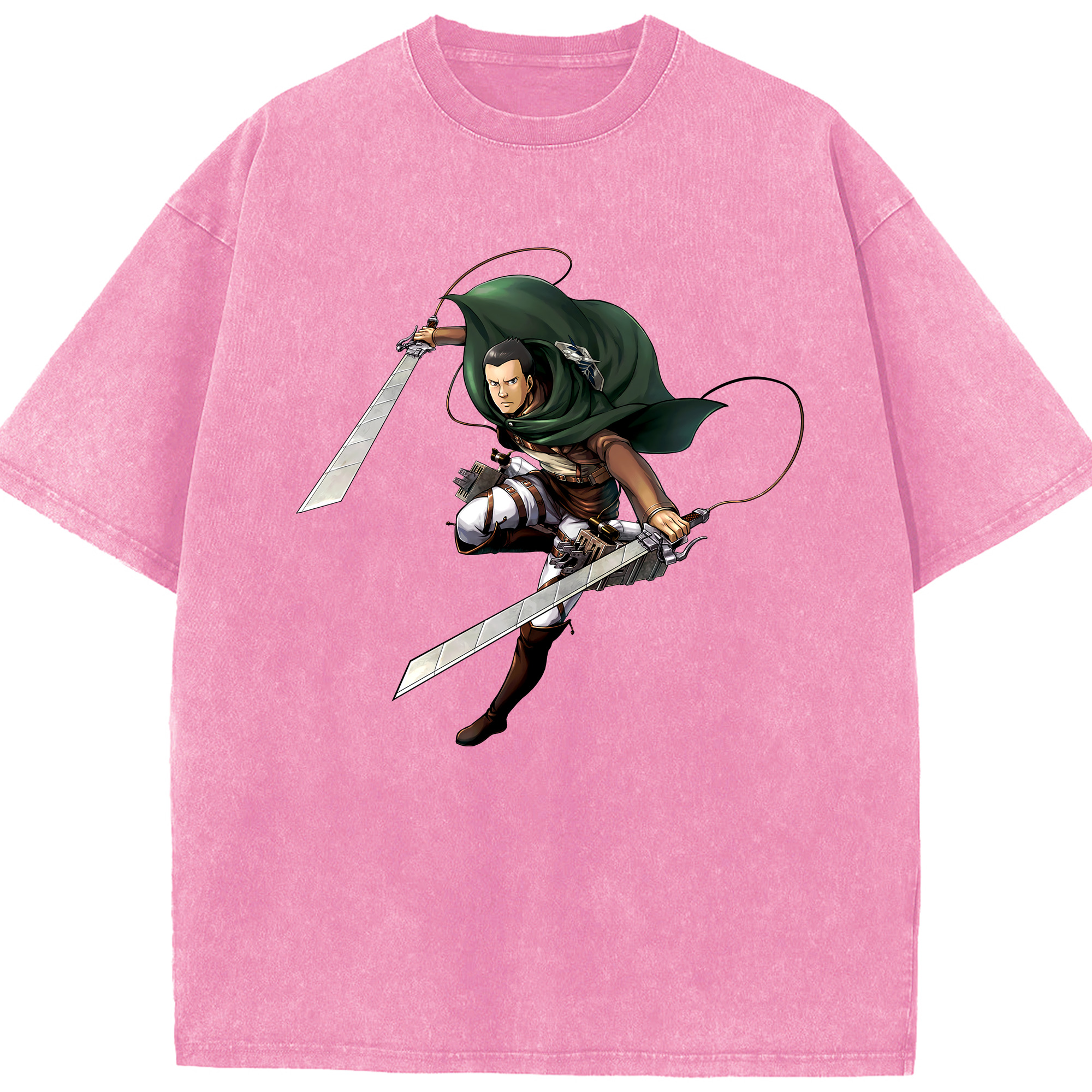 （画像用） 進撃の巨人 Attack on Titan 綿100% ヴィンテージ風 半袖Tシャツ（フロントプリント）